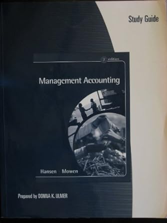 management accounting 7th edition donna k. ulmer 0324234880, 978-0324234886