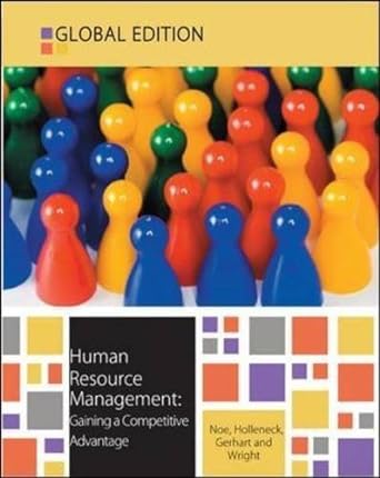 Human Resource Management Global Edition Gaining A Competitive Advantage By Noe Raymond Andrew Hollenbeck John R Gerhart Barry Wr Paperback