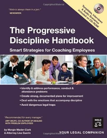 the progressive discipline handbook smart strategies for coaching employees 1st edition margaret mader-clark