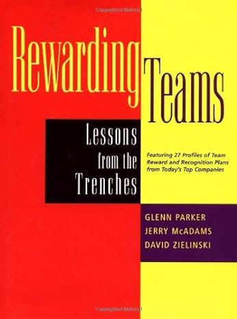rewarding teams lessons from the trenches 1st edition glenn m. parker b0085ob9ty