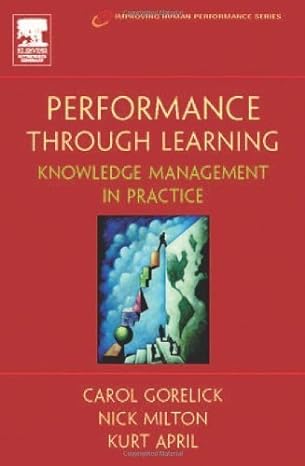 performance through learning knowledge management in practice 1st edition 2nd edition aa b0086hu71q