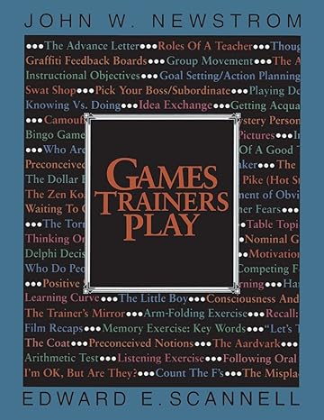 games trainers play 1st edition edward e. e. scannell 0070464081, 978-0070464087