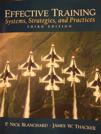 effective training systems strategies and practices 1st edition unknown author b001p2skmc