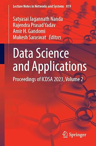 data science and applications proceedings of icdsa 2023 volume 2 1st edition satyasai jagannath nanda