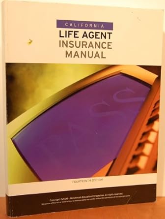 california life agent insurance manual 14th edition richard a. wareham b00458rz4m