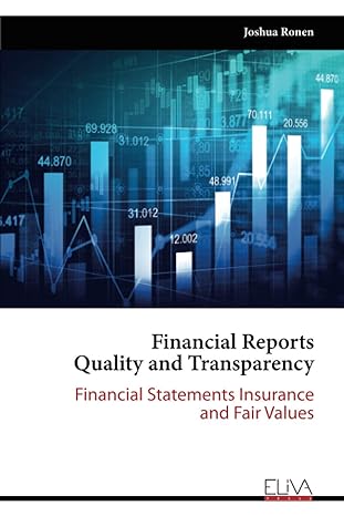 financial reports quality and transparency financial statements insurance and fair values 1st edition joshua