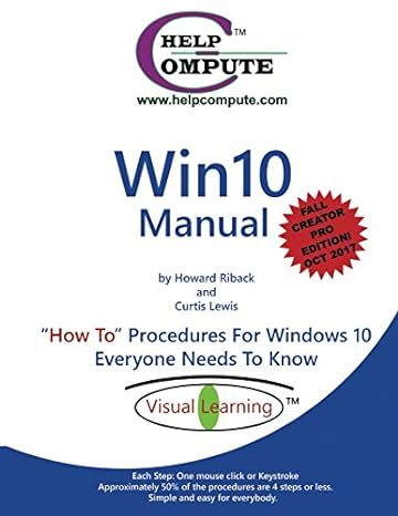 win10 manual how to procedures for windows 10 everyone needs to know 2017th fall
creator
pro edition howard