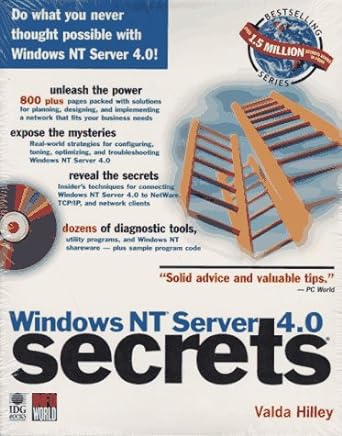 windows nt server 4.0 secrets 1st edition valda hilley 1568847173, 978-1568847177