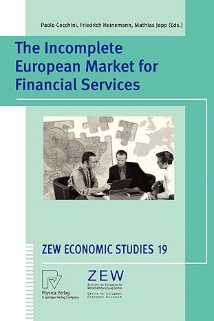 the incomplete european market for financial services 1st edition paolo cecchini ,friedrich heinemann