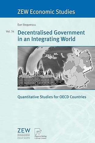 decentralised government in an integrating world quantitative studies for oecd countries 2006 edition dan