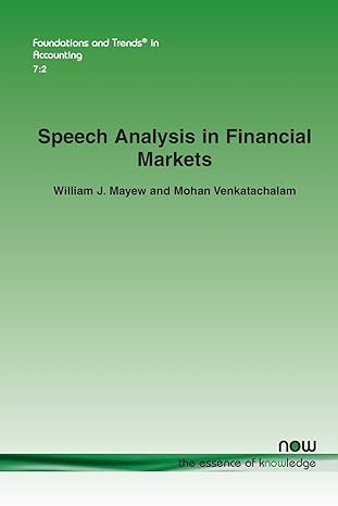 speech analysis in financial markets 1st edition william j mayew, mohan venkatachalam 1601986521,