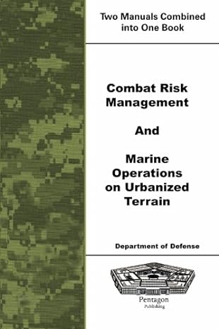 combat risk management and marine operations on urbanized terrain 1st edition department of defense