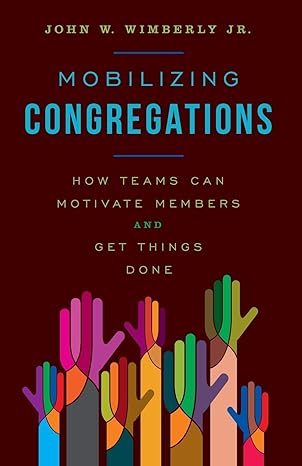 mobilizing congregations how teams can motivate members and get things done 1st edition john wimberly jr.