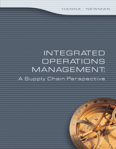 Integrated Operations Management A Supply Chain Perspective