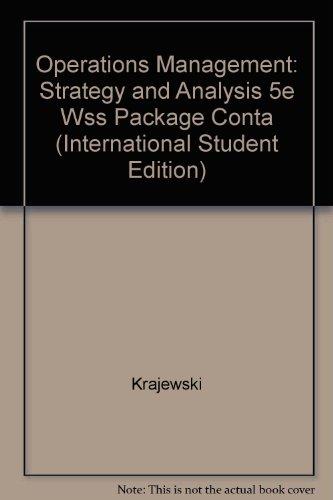 operations management strategy and analysis 5th edition krajewski ritzman 0201649462, 9780201649468