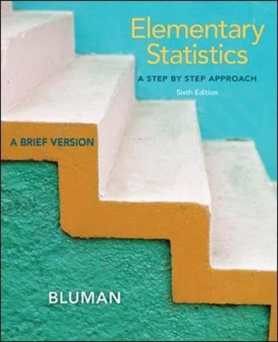 elementary statistics a step by step approach a  version 6th edition allan g bluman 0073386111, 9780073386119