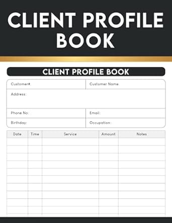 client profile book personal client record book customer information client appointment book for salons nail