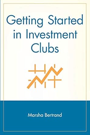getting started in investment clubs 1st edition marsha bertrand 0471392278, 978-0471392279