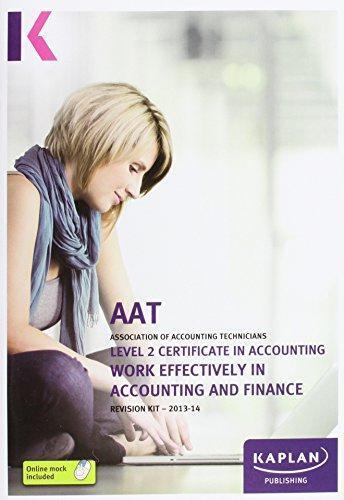 work effectively in accounting and finance 1st edition not available 9780857328908