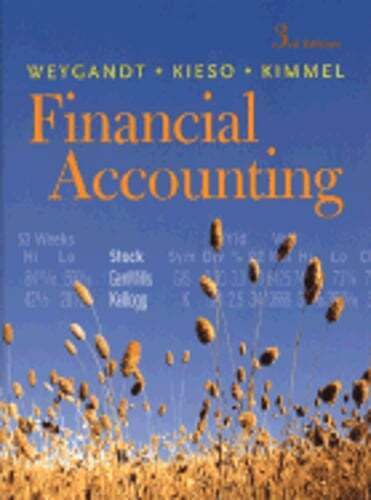 financial accounting 3rd edition donald e. kieso, paul d. kimmel, jerry j. weygandt 9780471347736, 0471347736