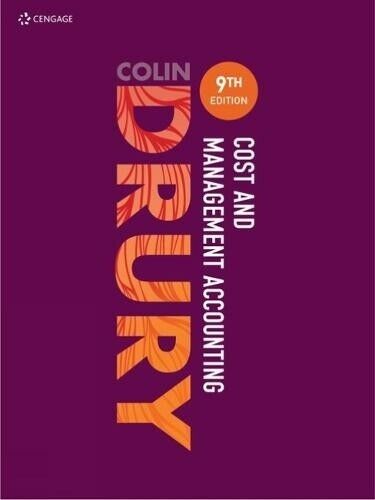 cost and management accounting 9th edition colin drury