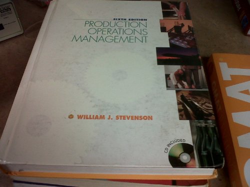 production/operations management 6th edition stevenson, william j. 0256248664, 9780256248661