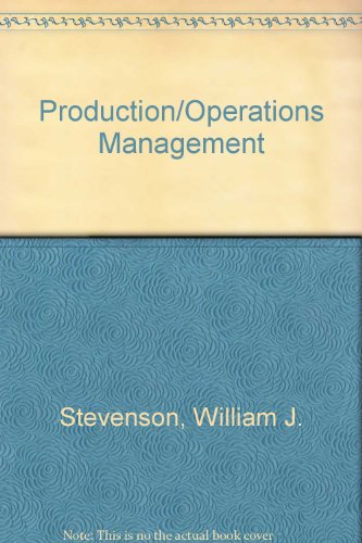 production operations management 3rd edition william j. stevenson 0256098751, 9780256098754