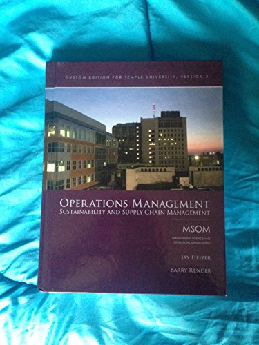 operations management 11th edition jay heizer, barry render 1269424661, 9781269424660