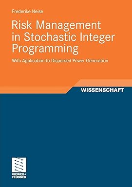 risk management in stochastic integer programming with application to dispersed power generation 2008 edition