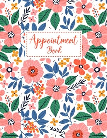 appointment book undated daily hourly 15 minutes increments client details schedule diary for stylists