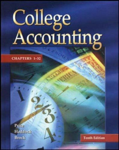 college accounting 1st edition john ellis price, m. david haddock, horace r. brock 0072977906, 9780072977905