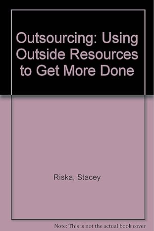 outsourcing using outside resources to get more done 1st edition stacey riska 0880341866, 978-0880341868