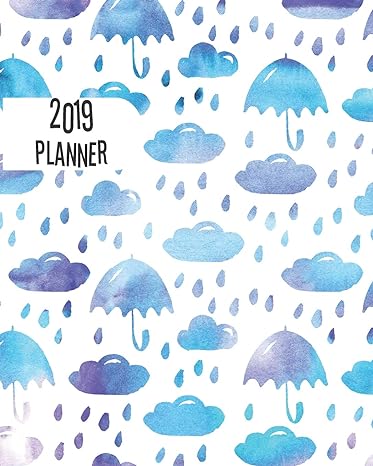 2019 planner blue rainy 12 months 365 days calendar schedule appointment agenda meeting 1st edition gladys c.