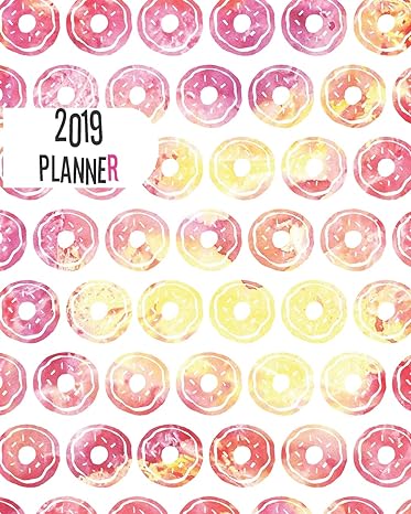 2019 planner cute orange yearly monthly weekly 12 months 365 days planner calendar schedule appointment