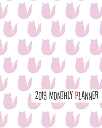 2019 planner cute pink cats yearly monthly weekly 12 months 365 days cute planner calendar schedule