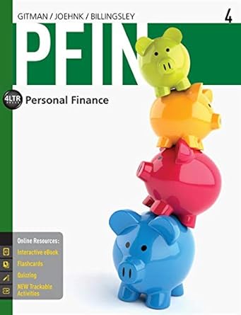 pfin personal finance 4 4th edition lawrence j. gitman 1305271432, 978-1305271432