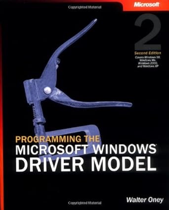 programming the microsoft windows driver model 2nd edition walter oney 0735618038, 978-0735618039
