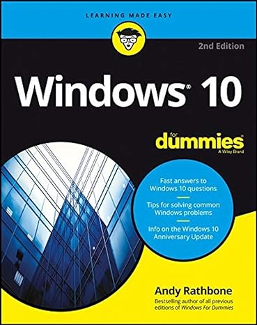 windows 10 for dummies 2nd edition andy rathbone 1119311047, 978-1119311041