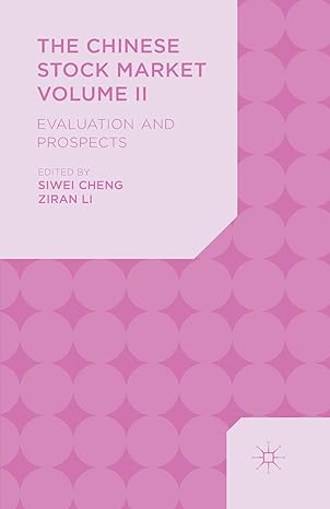 the chinese stock market volume ii evaluation and prospects 1st edition s. cheng ,z. li 1349499315,