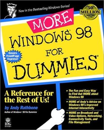 more windows 98 for dummies 1st edition andy rathbone 0764502344, 978-0764502347