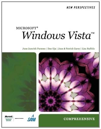 microsoft windows vista comprehensive 1st edition june jamrich parsons, dan oja, joan patrick carey, lisa
