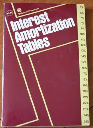 interest amortization tables 1st edition jack c estes 007019680x, 978-0070196803