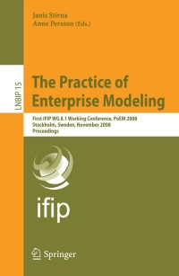 the practice of enterprise modeling 1st edition janis stirna, ?anne persson 3540892176, 3540892184,