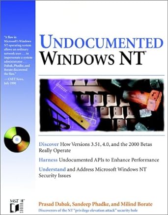 undocumented windows nt 1st edition prasad dabak ,sandeep phadke ,milind borate 0764545698, 978-0764545696