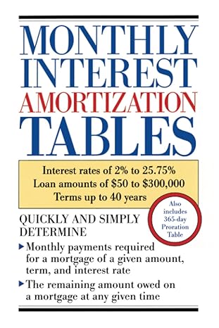 monthly interest amortization tables 1st edition delphi 0809235641, 978-0809235643