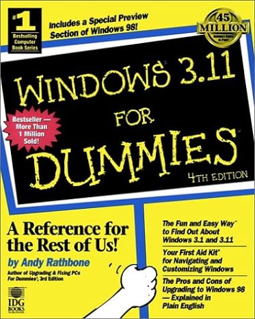 windows 3.11 for dummies 4th edition andy rathbone ,dan gookin 0764503383, 978-0764503382