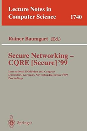secure networking cqre 99 international exhibition and congress d sseldorf germany november 30 december 2