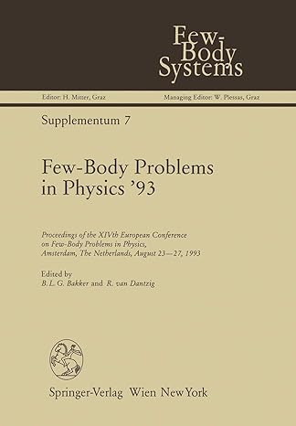 few body problems in physics 93 proceedings of the xivth european conference on few body problems in physics