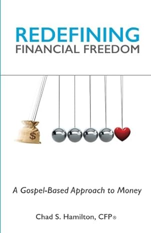 redefining financial freedom a gospel based approach to money 1st edition chad s. hamilton 0692662898,
