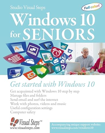 windows 10 for seniors get started with windows 10 1st edition studio visual steps 9059054512, 978-9059054516